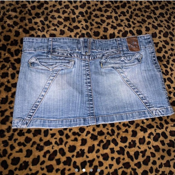 Y2K AMERICAN RAGS LOW RISE DENIM MINI SKIRT - Picture 3 of 4